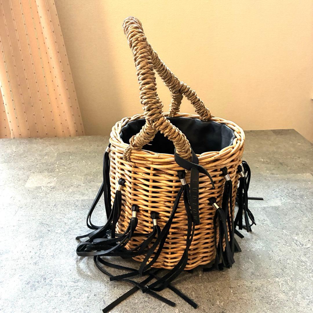 LUDLOW フリンジ付きかごバッグ