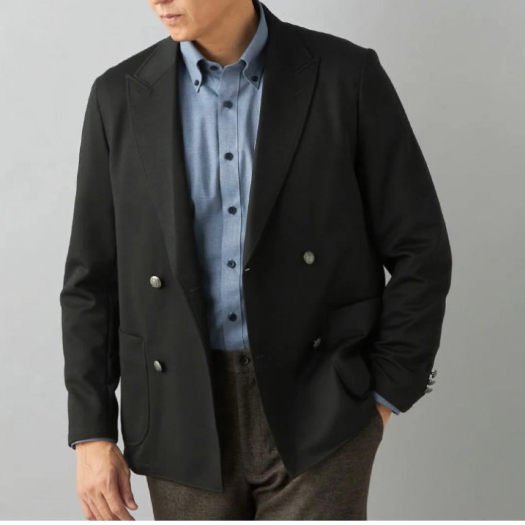 オシャレさん必見！【未使用タグ付】パジャマダブルブレザー セットアップ 黒 XL