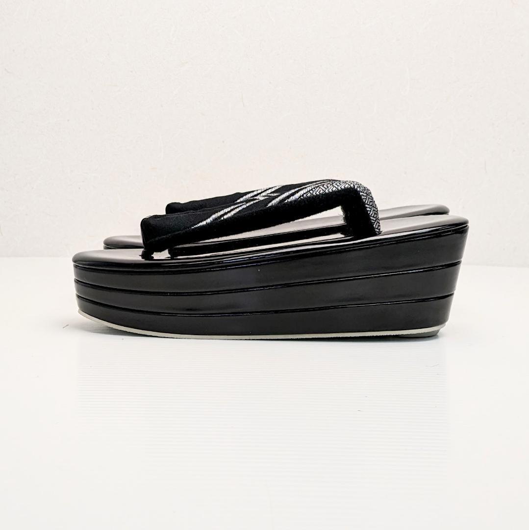 和装 草履バッグセット 帯地 黒 ブラック 3枚芯 フリーサイズ k15-13