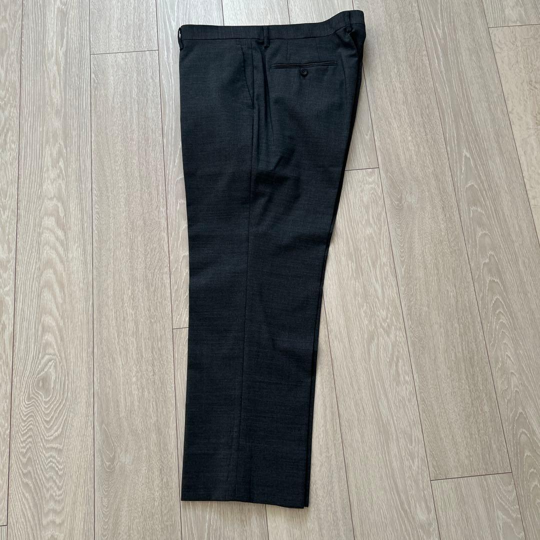 【美品】FABRIC TOKYO MODEL Xダークグレー無地ツーピーススーツ