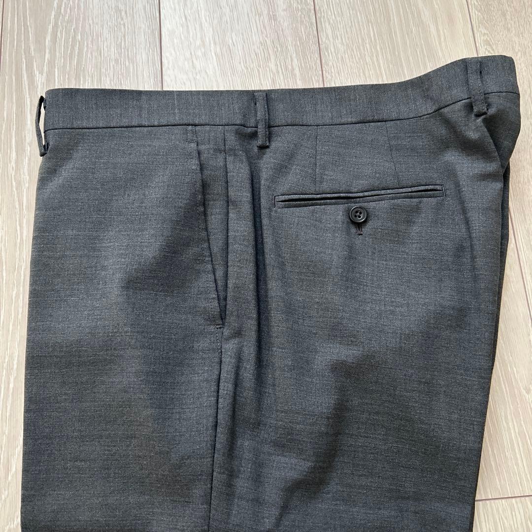 【美品】FABRIC TOKYO MODEL Xダークグレー無地ツーピーススーツ