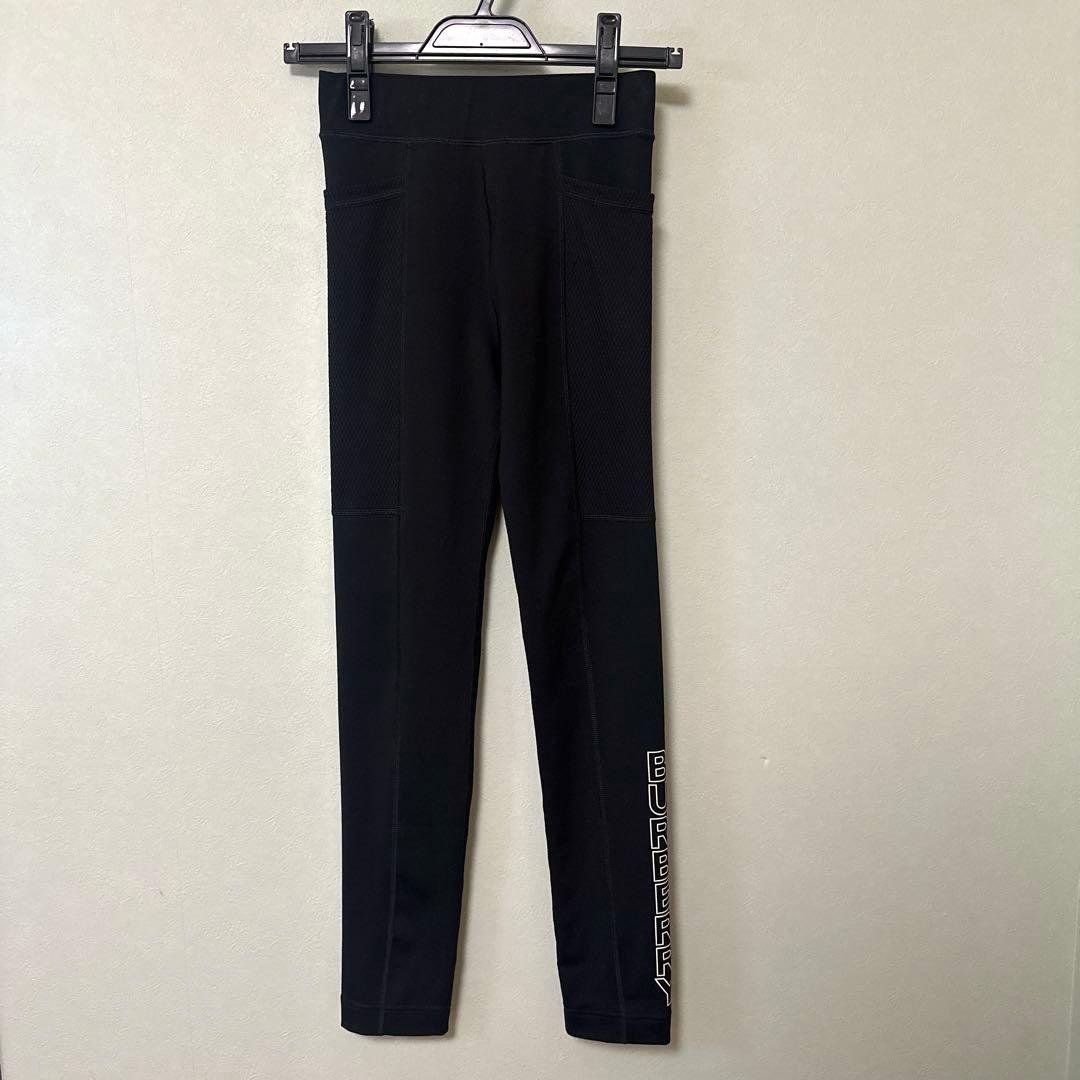 状態良好◇Burberry スパッツ　レギンス◇キッズ　レディース　黒　ロゴ