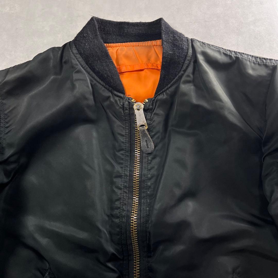 ◎80s アルファインダストリーズ MA-1 usa 旧黒タグ S 90s
