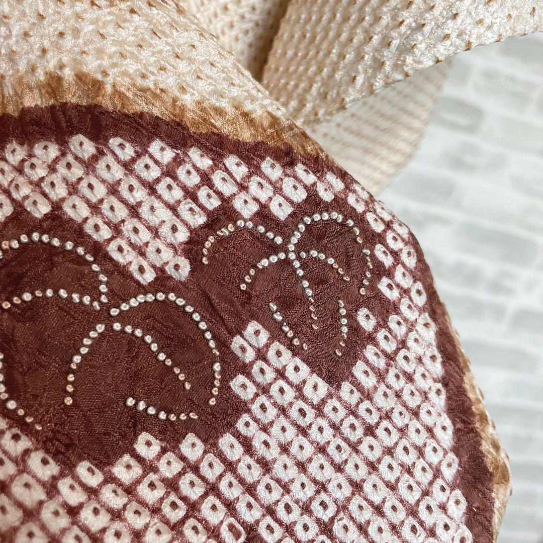 訪問着　フルセット　葉　絞り　着物　付け下げ　P1