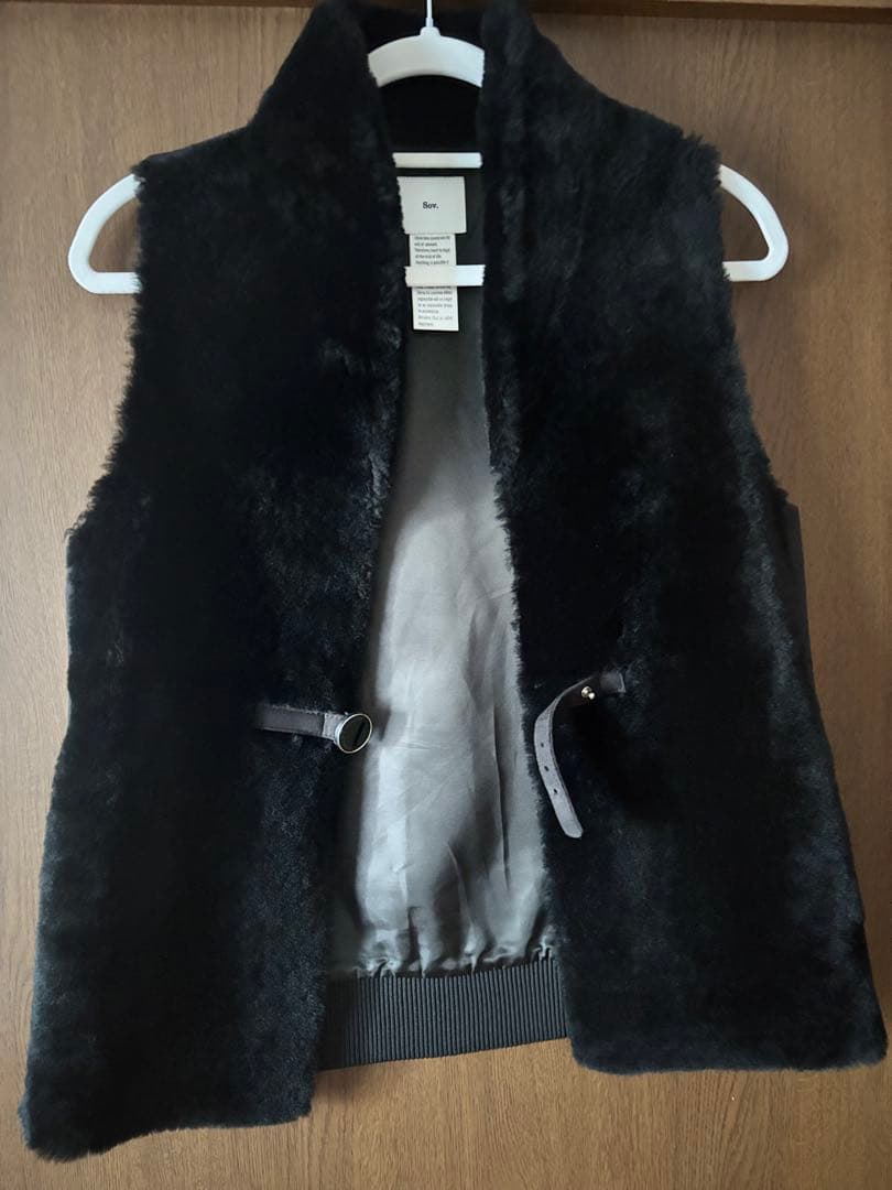 DOUBLE STANDARD CLOTHING Black ファーベスト