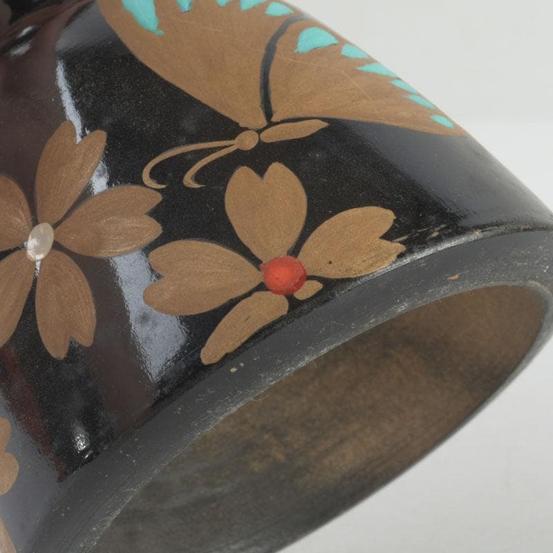 和楽器　和太鼓　金蒔絵花蝶文　鼓胴　能楽　雅楽　N　9289