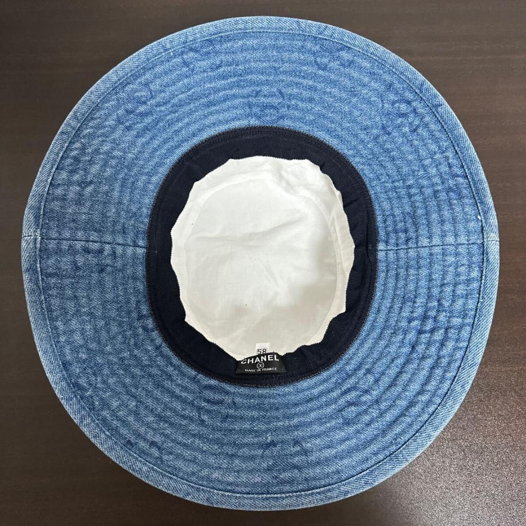 シャネル ココマーク デニム ハット size 58 帽子 ヴィンテージ