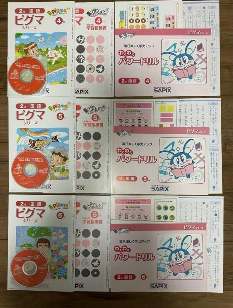 サピックス　ピグマキッズ　2年生　1年分セット