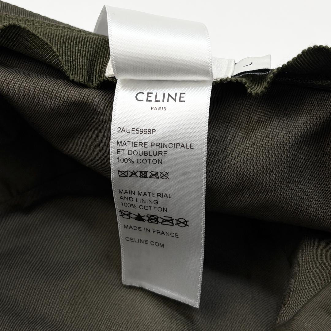 美品 CELINE 22AW トリオンフ バケットハット コットンギャバジン L