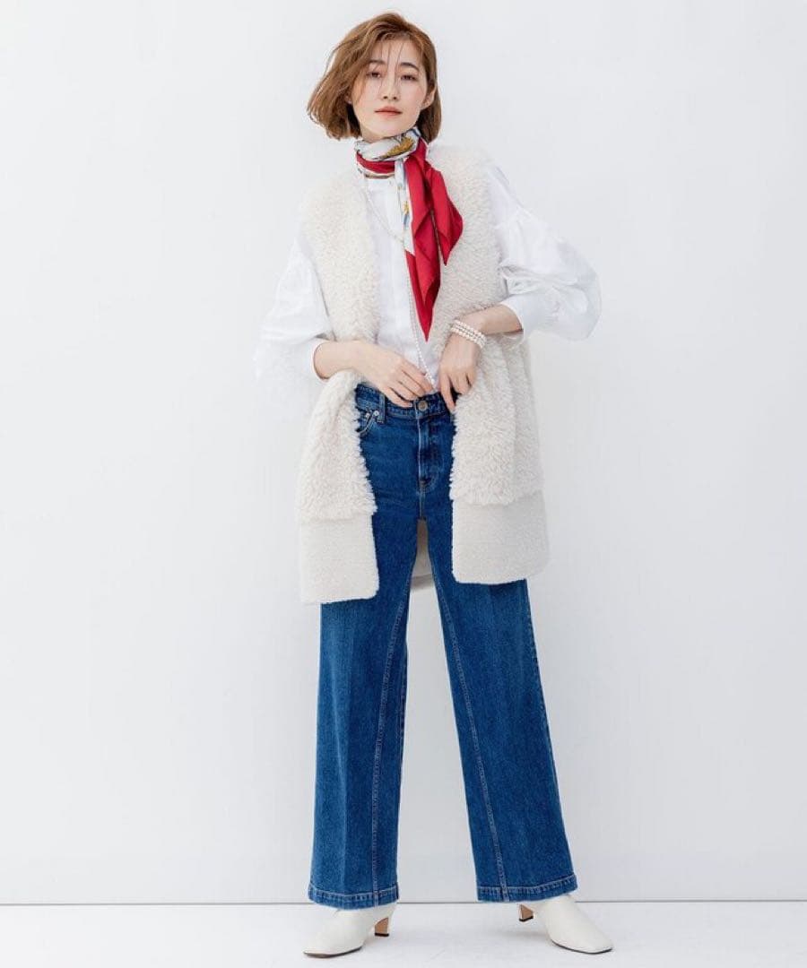 23区　44 ECOPEL カーリーファーコンビ ジレ