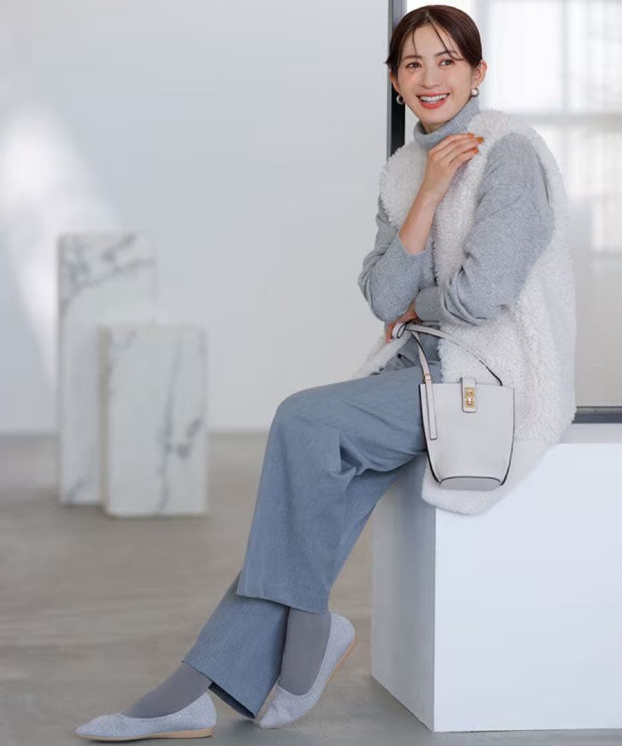 23区　44 ECOPEL カーリーファーコンビ ジレ