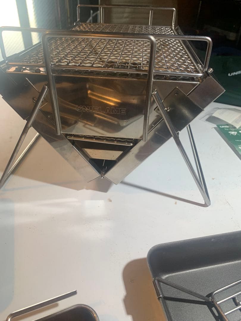 貴重　UNIFLAME ユニセラ　初期　サイドトレイ2枚　グリルパン　セット
