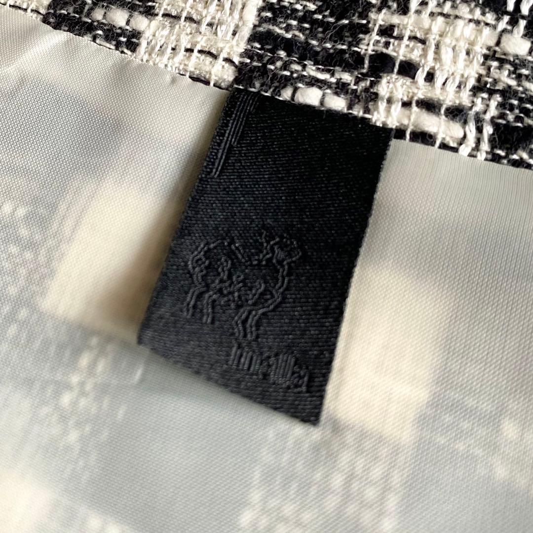 Jines malla ノーカラー ツイード ジャケット 38 金ボタン 日本製