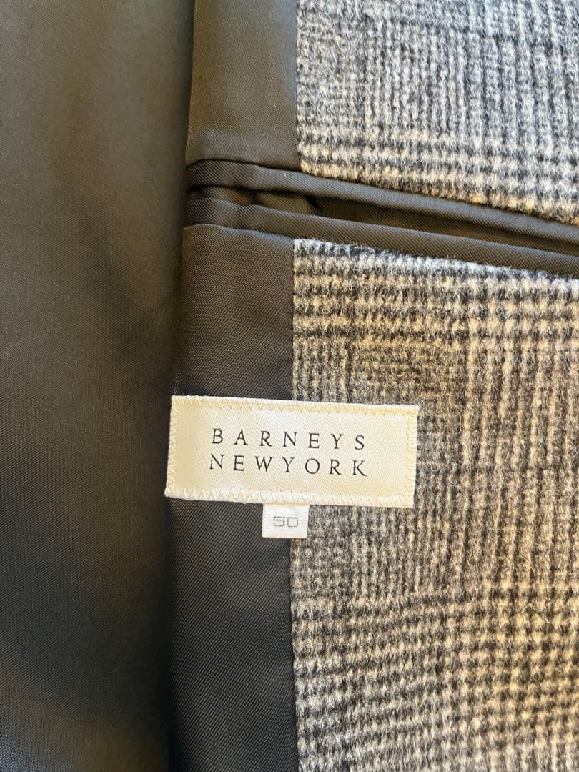 チェック柄チェスターコート グレー系