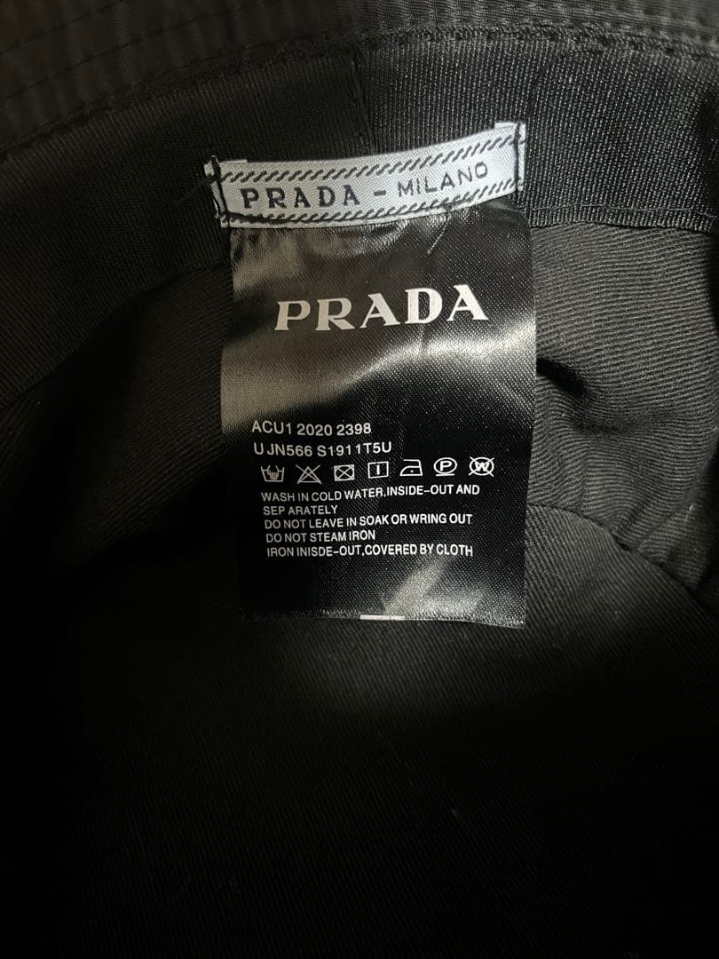 【値下げ】PRADA ブラック ナイロン バケットハット