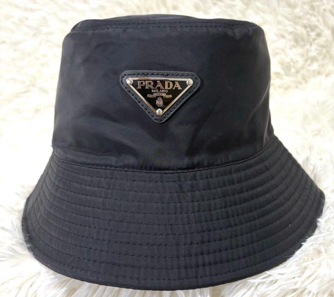 【値下げ】PRADA ブラック ナイロン バケットハット