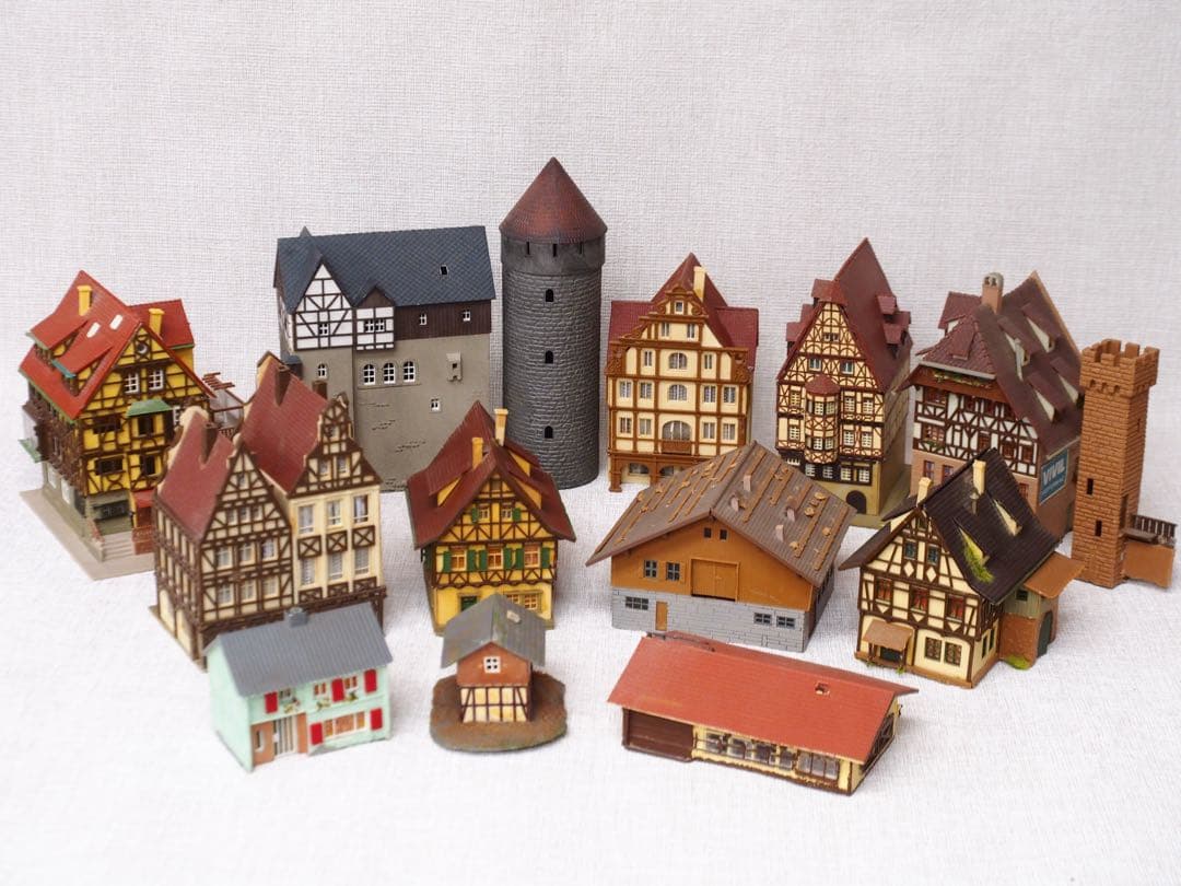 Nゲージ 建物 ストラクチャー セット ジオラマ用 B