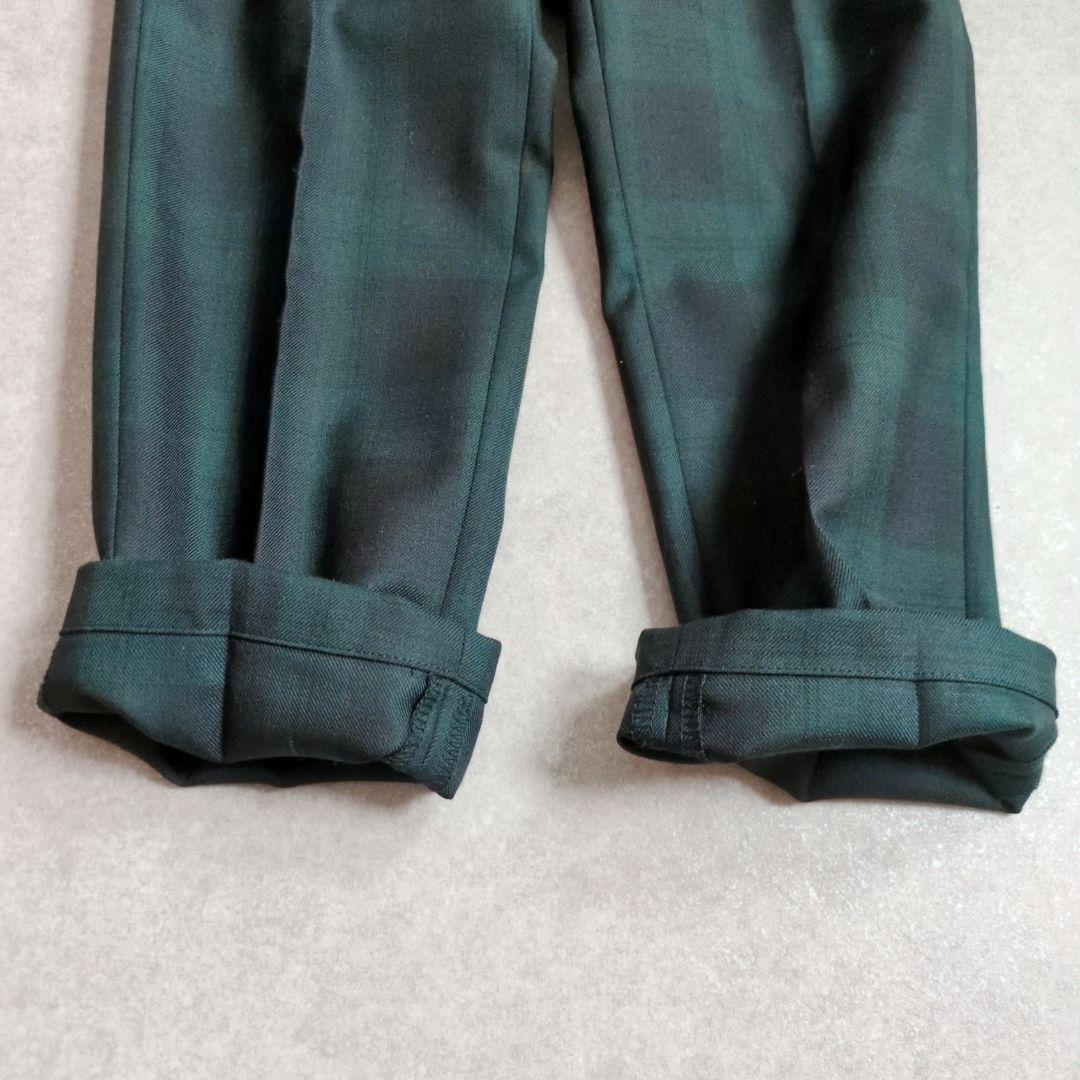 美品 グリーンレーベルリラクシング 120 スーツ チェック キッズフォーマル