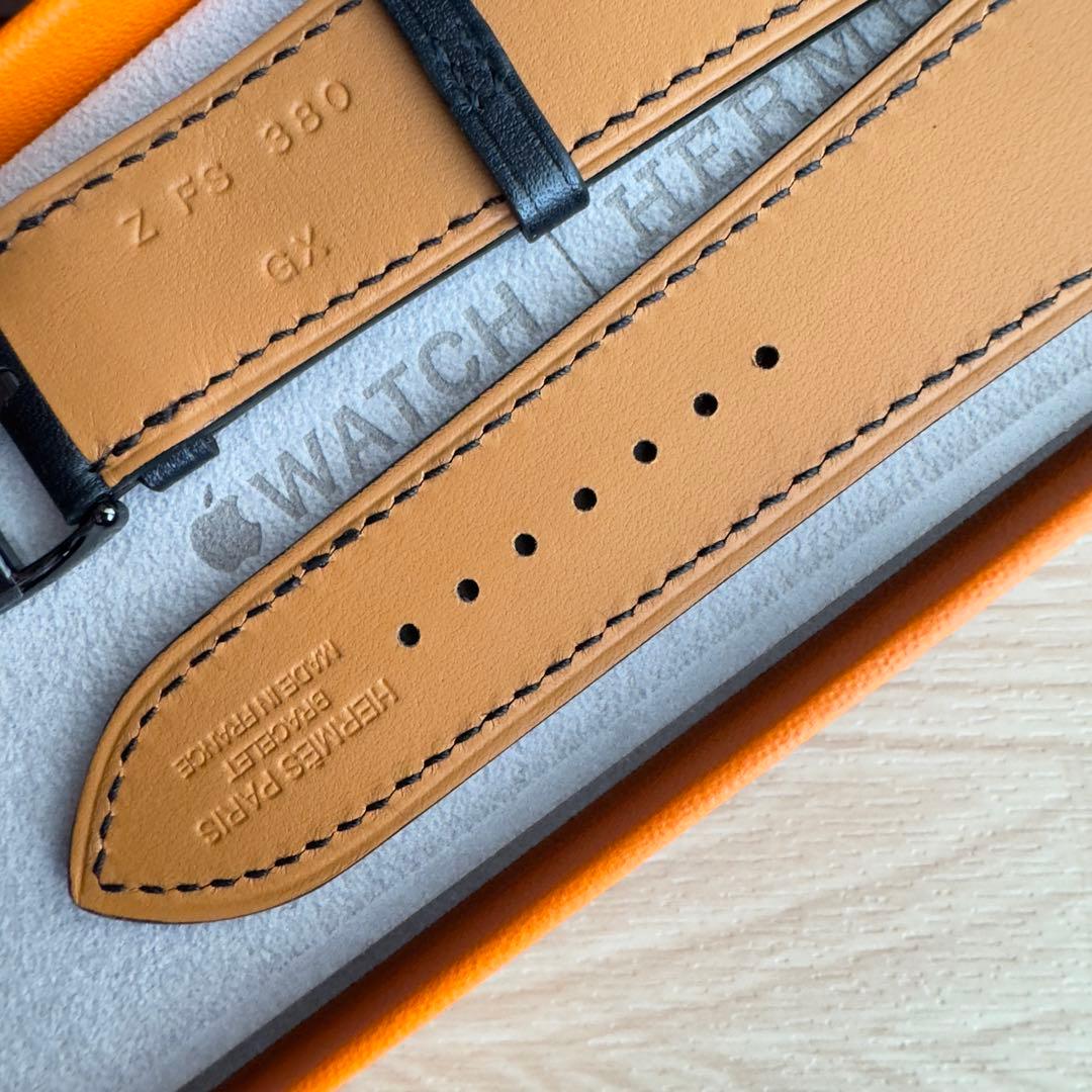 1777 Apple Watch エルメス　サーキット　ブルー　ブラック　レザー