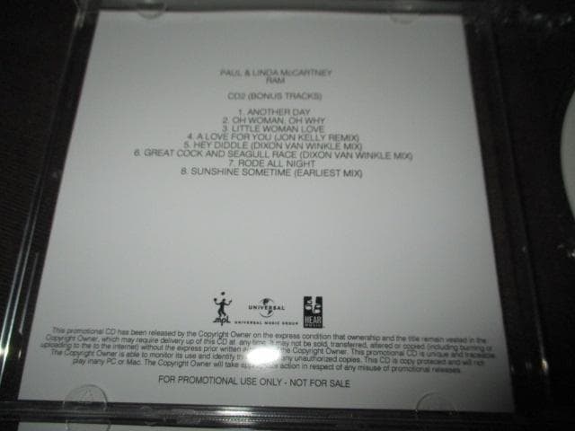 paul mccartney ram (USプロモアドバンス3枚セット!!)