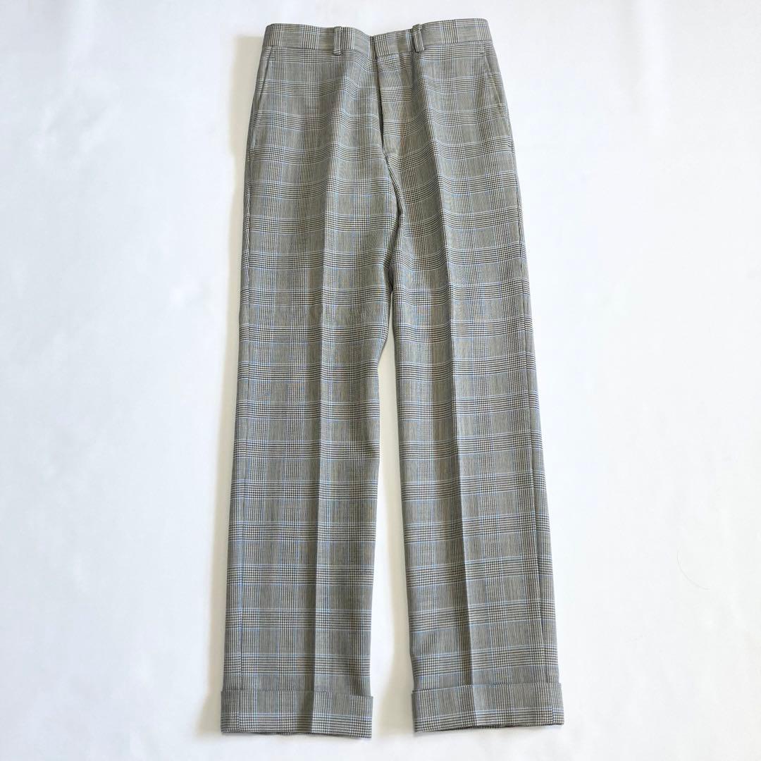 Melbo メルボ 特注 グレンチェック 3ピーススーツ パンツダブル仕立て