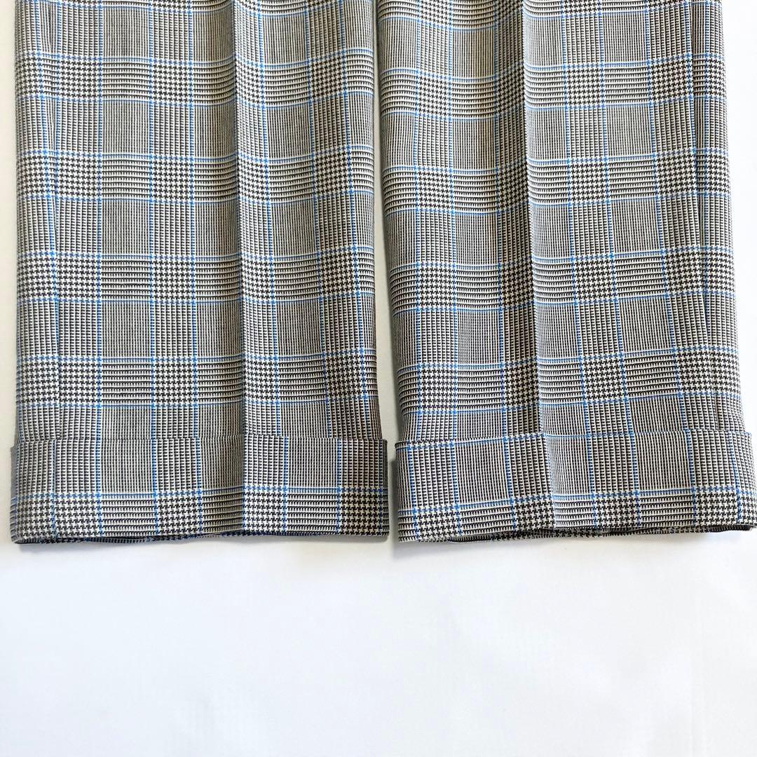 Melbo メルボ 特注 グレンチェック 3ピーススーツ パンツダブル仕立て