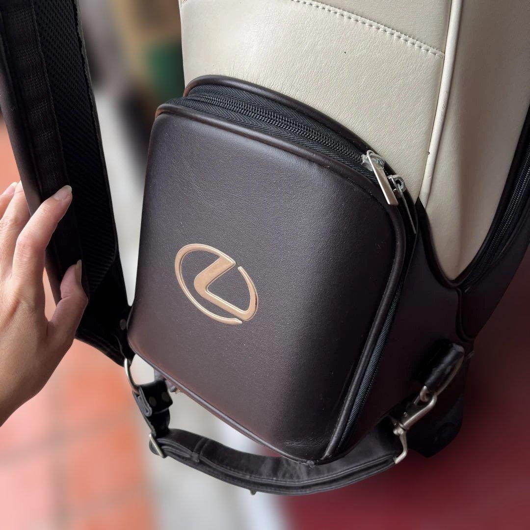 LEXUS レクサス ゴルフバッグ キャディバッグ　アイボリー　ブラウン