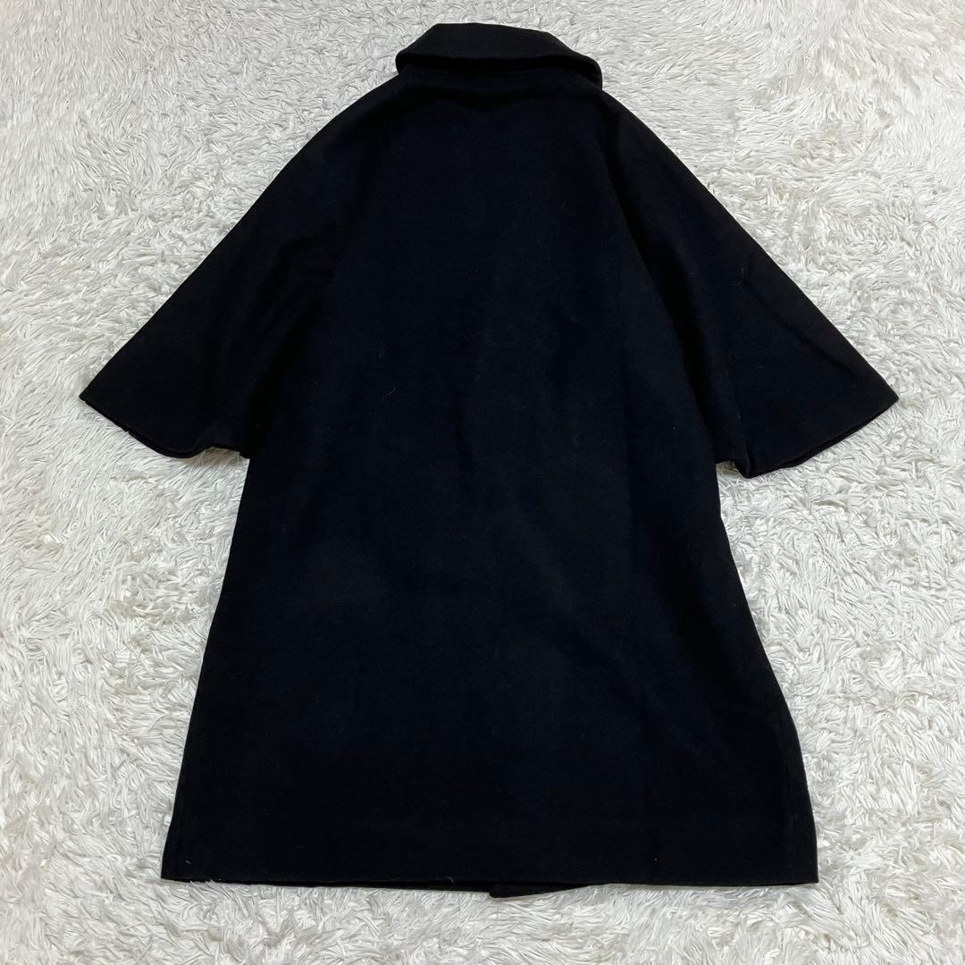新品 ヘチマ衿ウールコート 黒 和装コート M
