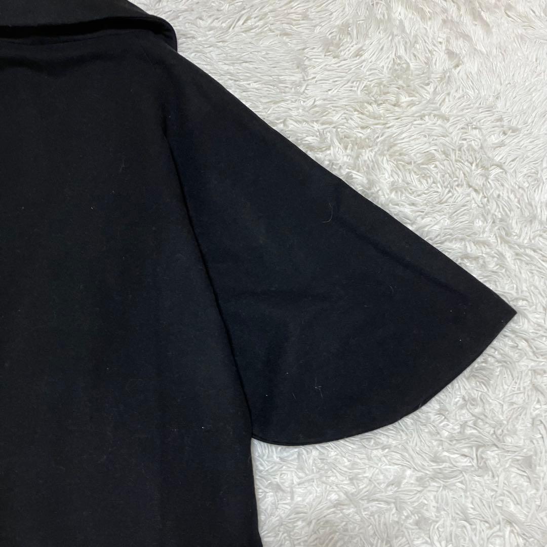 新品 ヘチマ衿ウールコート 黒 和装コート M