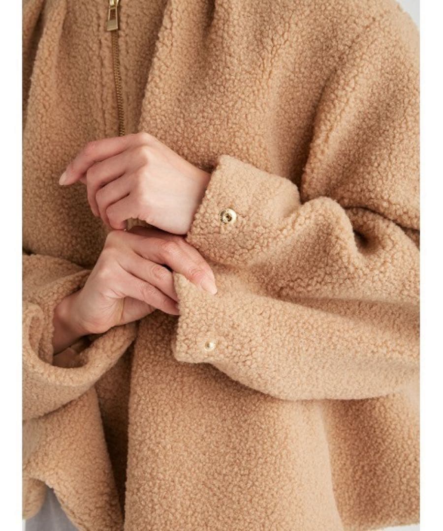 m*i様 【極美品】セルフォード ボアペプラムジャケット38 キャメル