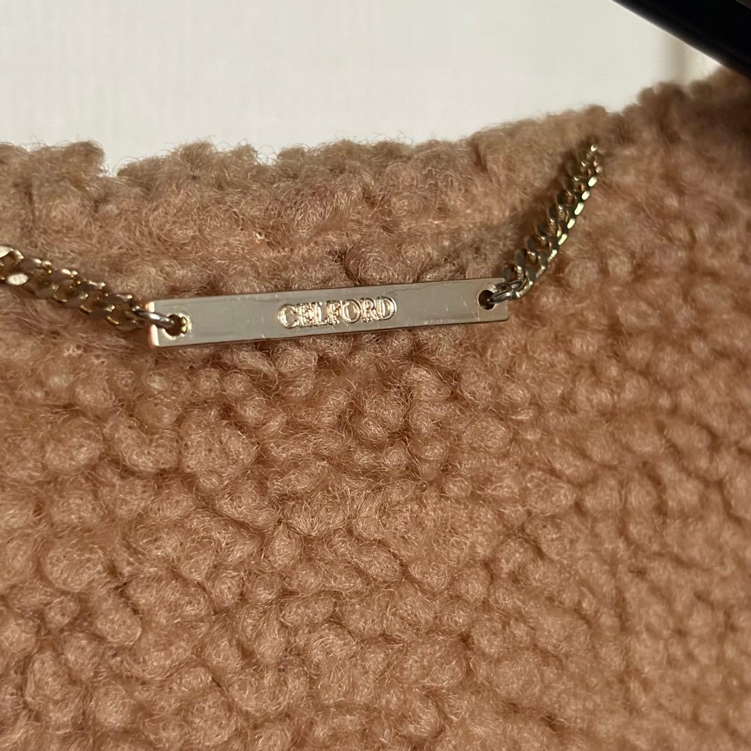 m*i様 【極美品】セルフォード ボアペプラムジャケット38 キャメル