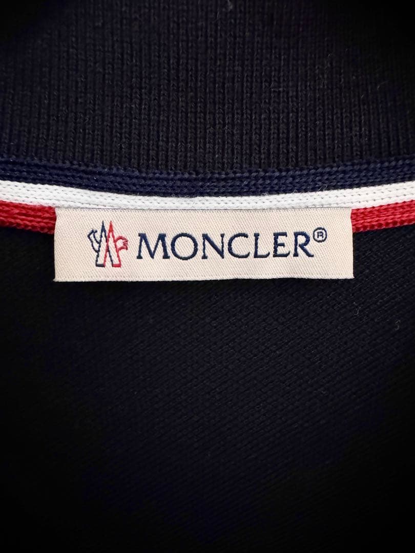 MONCLER ポロシャツ ブラック×トリコロール