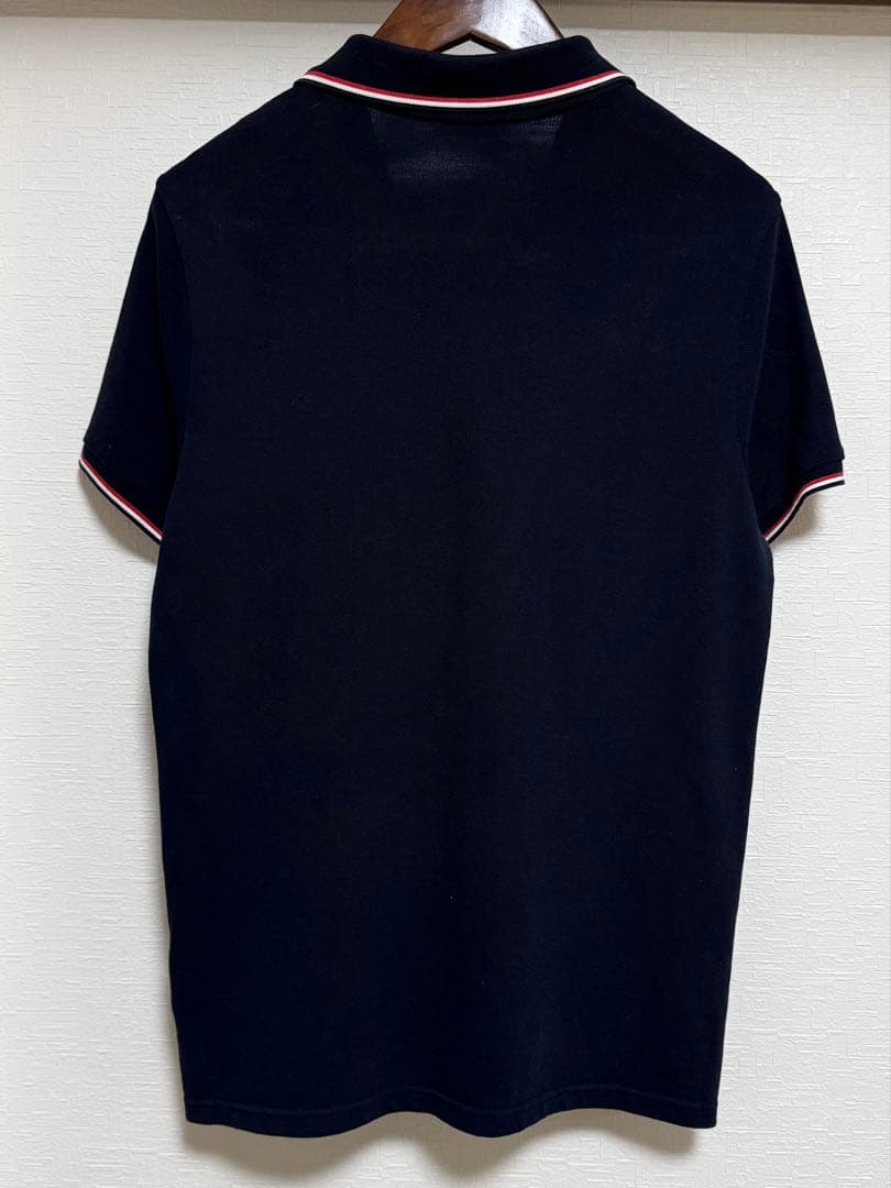 MONCLER ポロシャツ ブラック×トリコロール