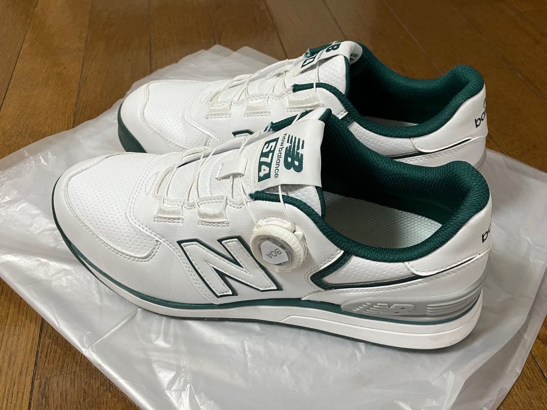 New Balance 574 ホワイト/グリーン