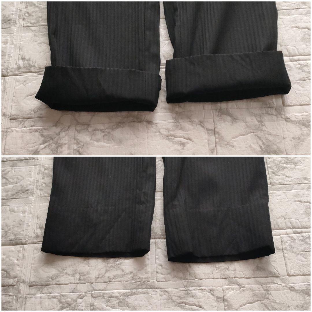 male&co.　3ピース　セットアップスーツ　ストレッチ　ストライプ　黒　M