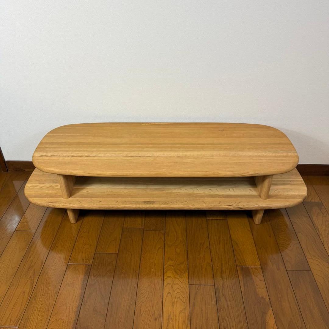 【美品】飛騨産業 キツツキ ビーチ材 ローボード ローテーブル 91232