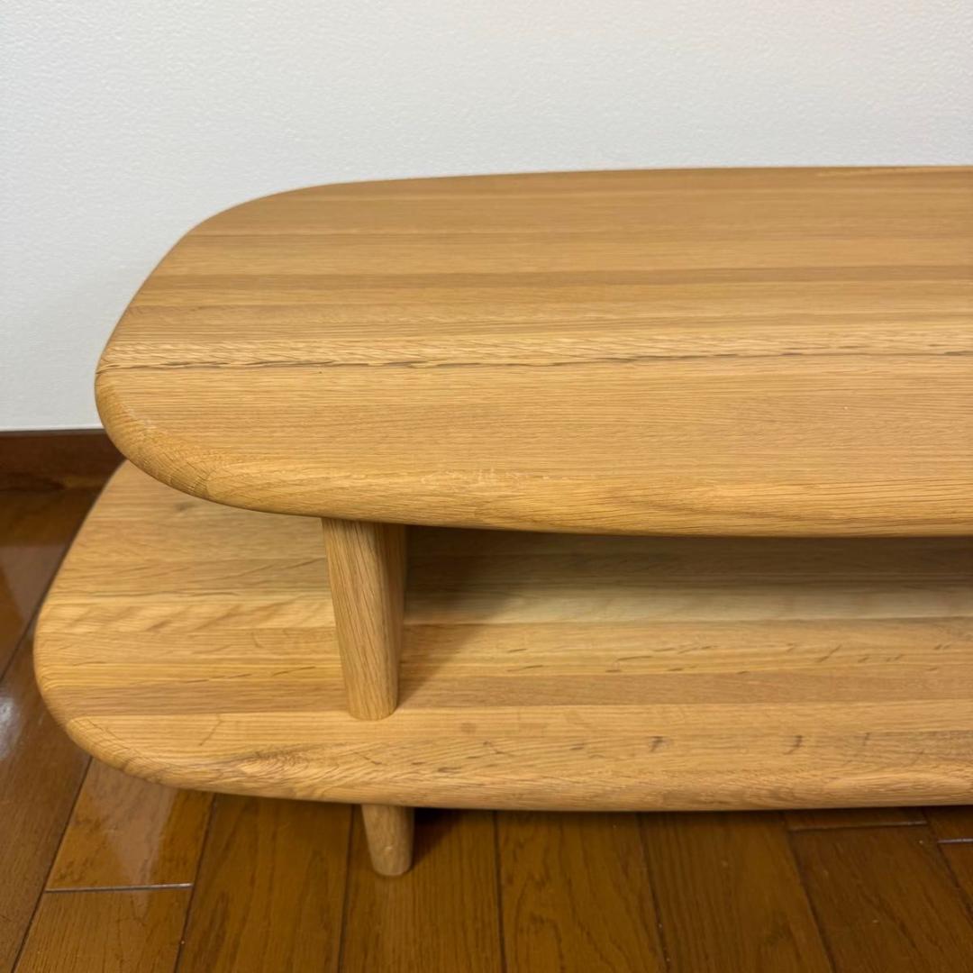 【美品】飛騨産業 キツツキ ビーチ材 ローボード ローテーブル 91232