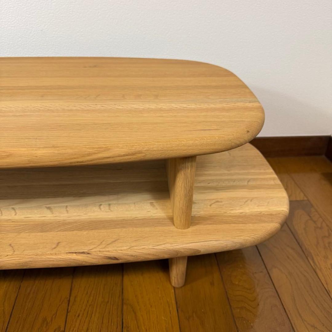 【美品】飛騨産業 キツツキ ビーチ材 ローボード ローテーブル 91232