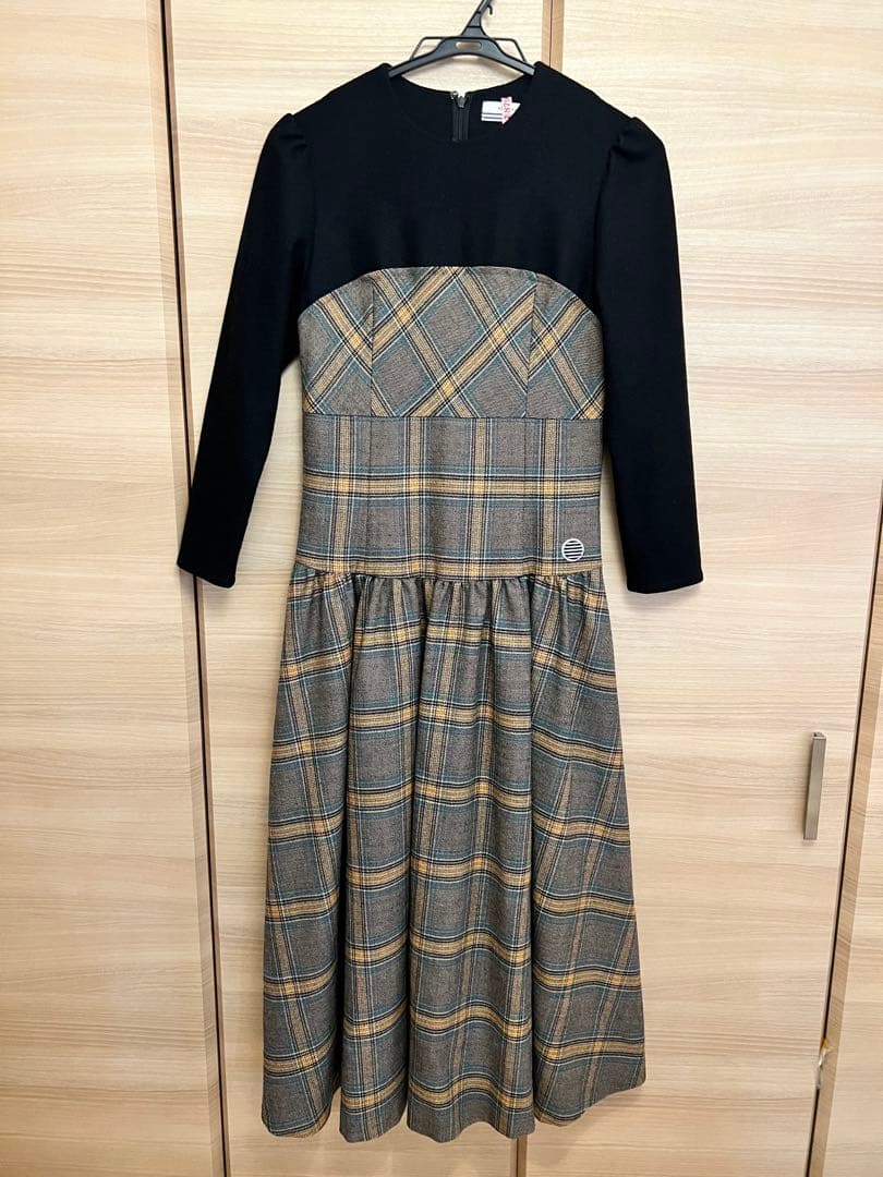 borders at balcony チェック柄　ワンピース サイズ36