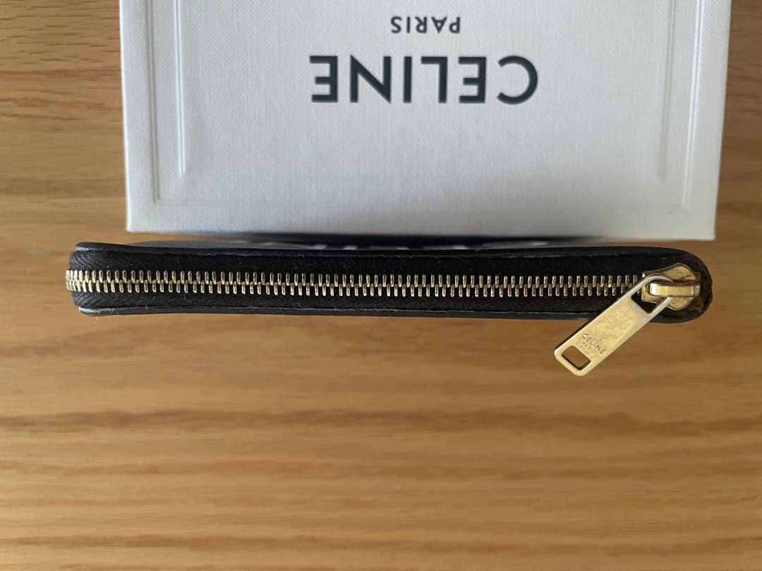 【美品】セリーヌ トリオンフキャンバス ケース キュイル ロゴ ブラウン