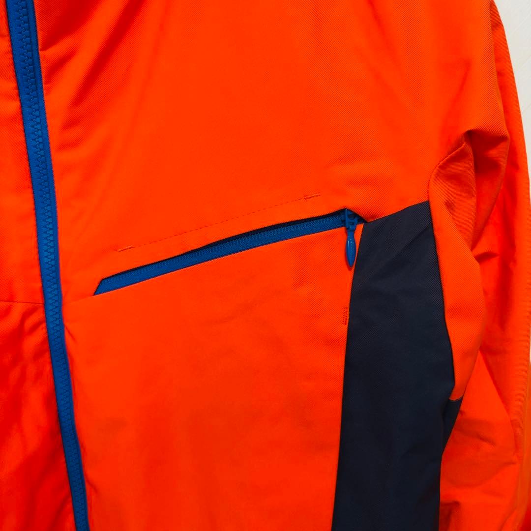 DESCENTE デサント オレンジ×ネイビー　ダウンジャケット　スキーウェアM