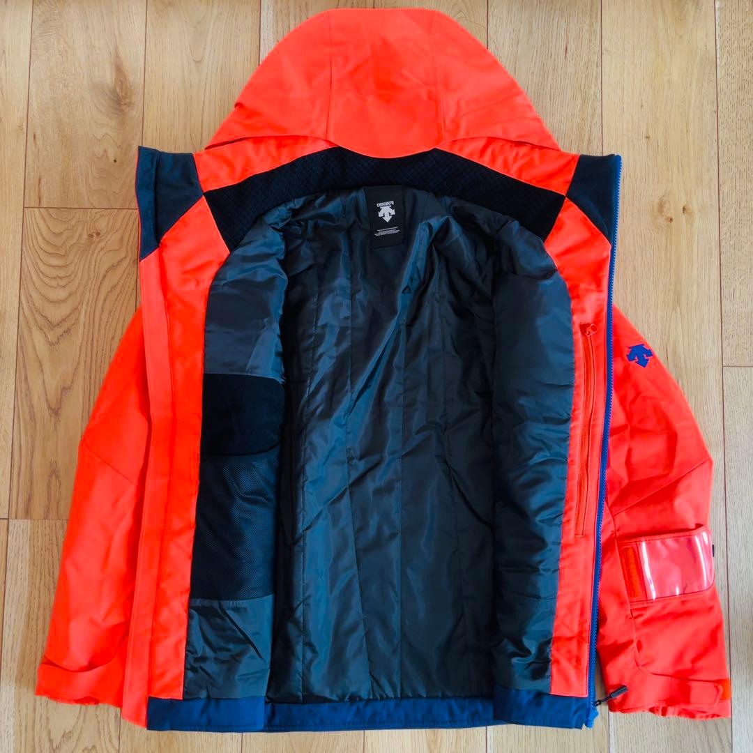 DESCENTE デサント オレンジ×ネイビー　ダウンジャケット　スキーウェアM