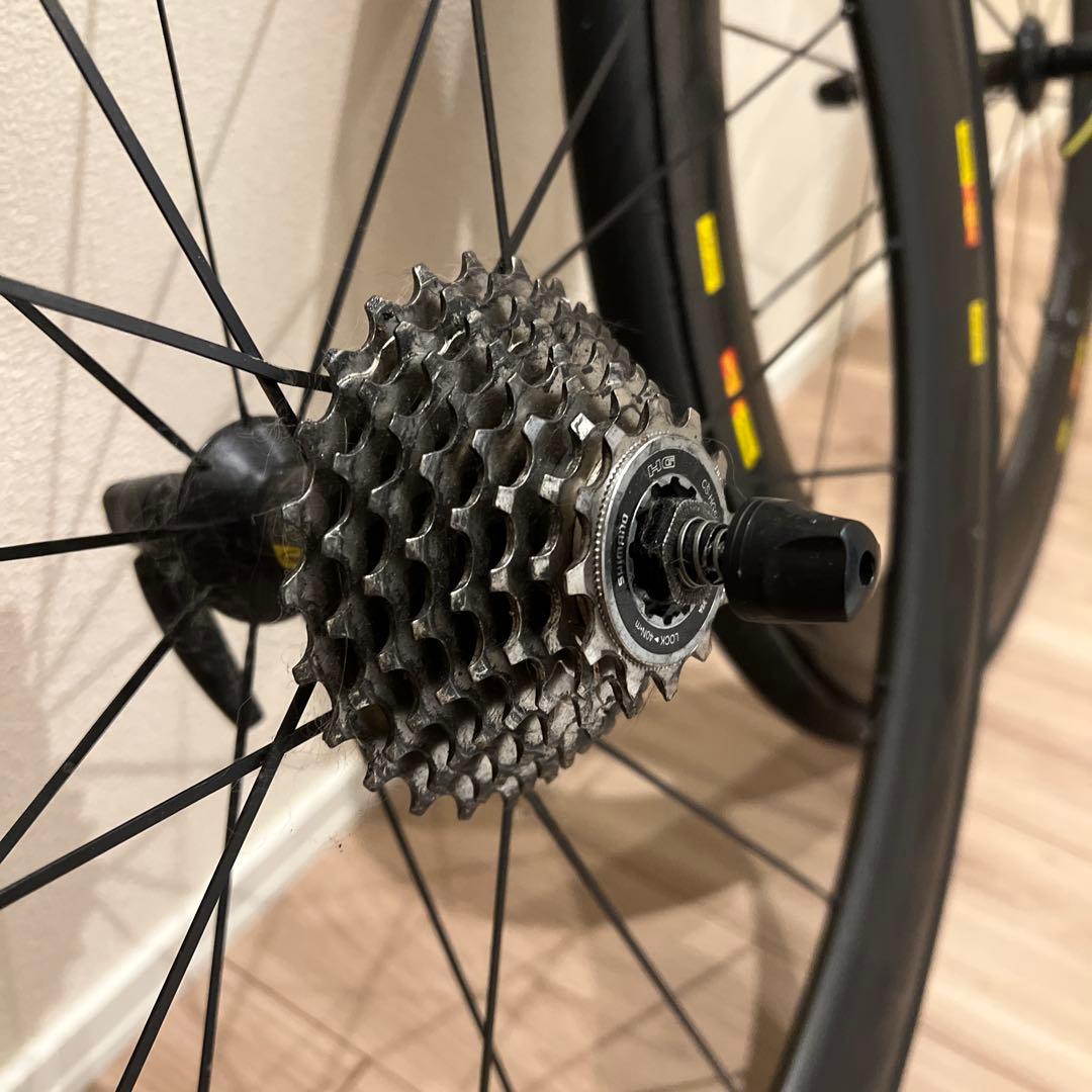 [値下げ]Mavic カーボンホイール 700C Shimano 8速