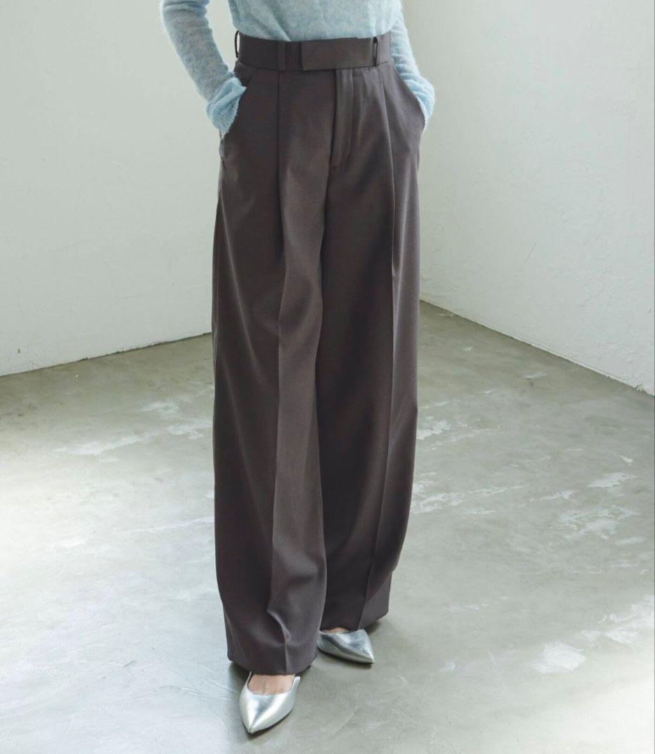 Noble ノーブル エステルツイルストレッチスラックスパンツ 38 グレー