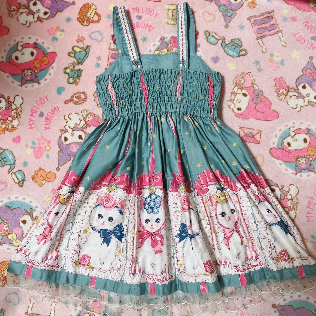 シャーリーテンプル ホワイトスノーキャット JSK 120 美品