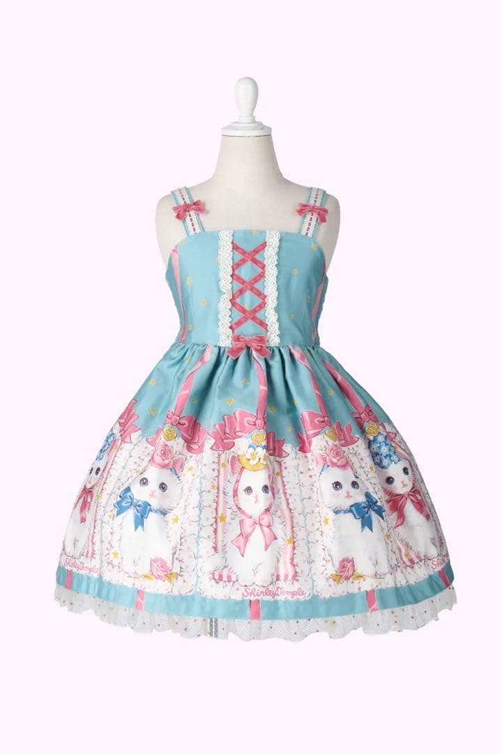 シャーリーテンプル ホワイトスノーキャット JSK 120 美品