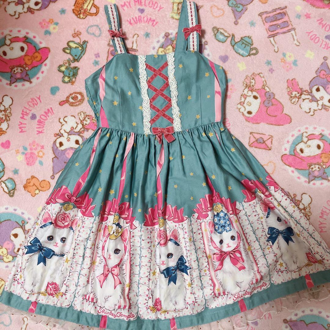 シャーリーテンプル ホワイトスノーキャット JSK 120 美品