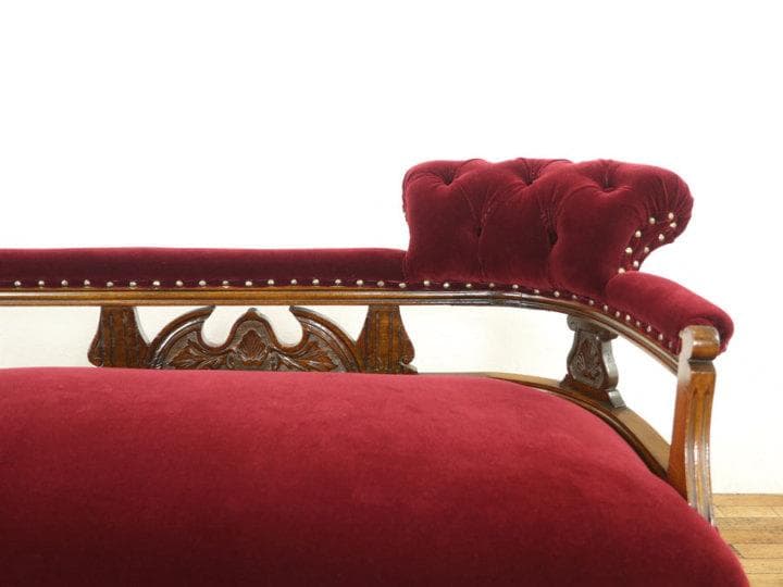 イギリス 1910年頃 シェーズロング アンティーク 張替済 長椅子