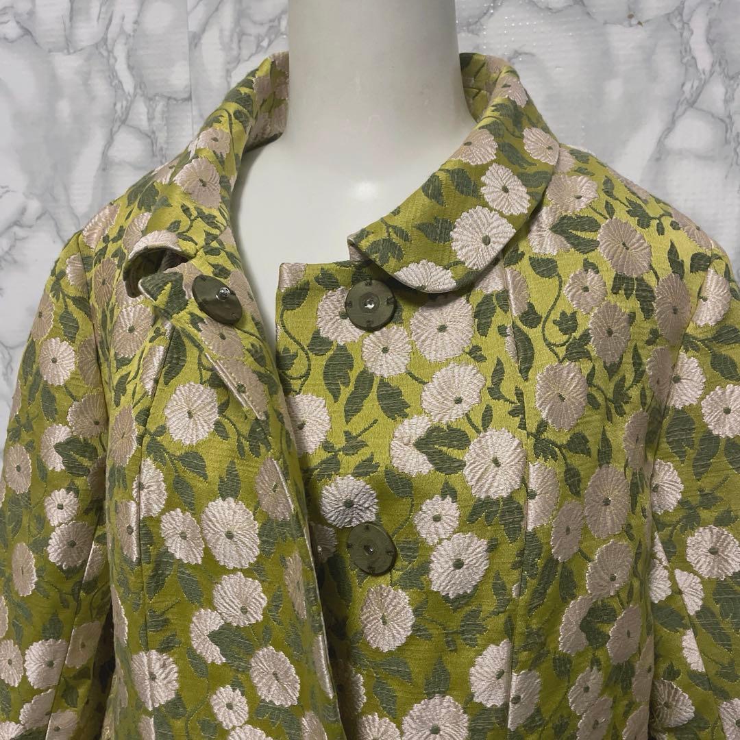 美品　スペシャルアイテム　JUNKO SHIMADA 花柄総刺繍　デザインコート