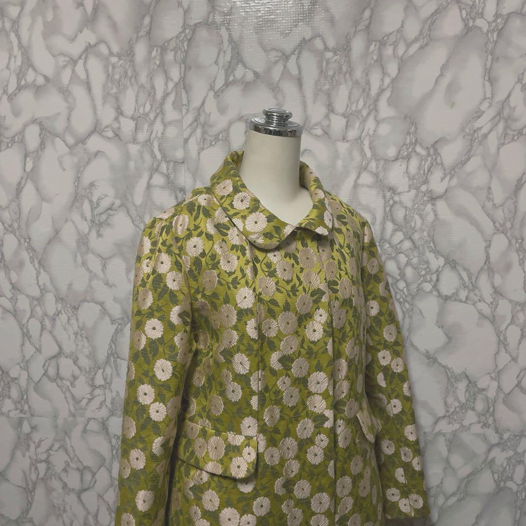 美品　スペシャルアイテム　JUNKO SHIMADA 花柄総刺繍　デザインコート